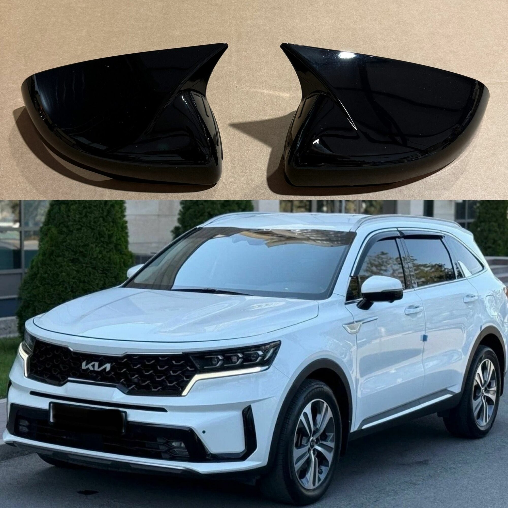 Накладки на зеркала KIA Sorento 2020-2026 (M style)