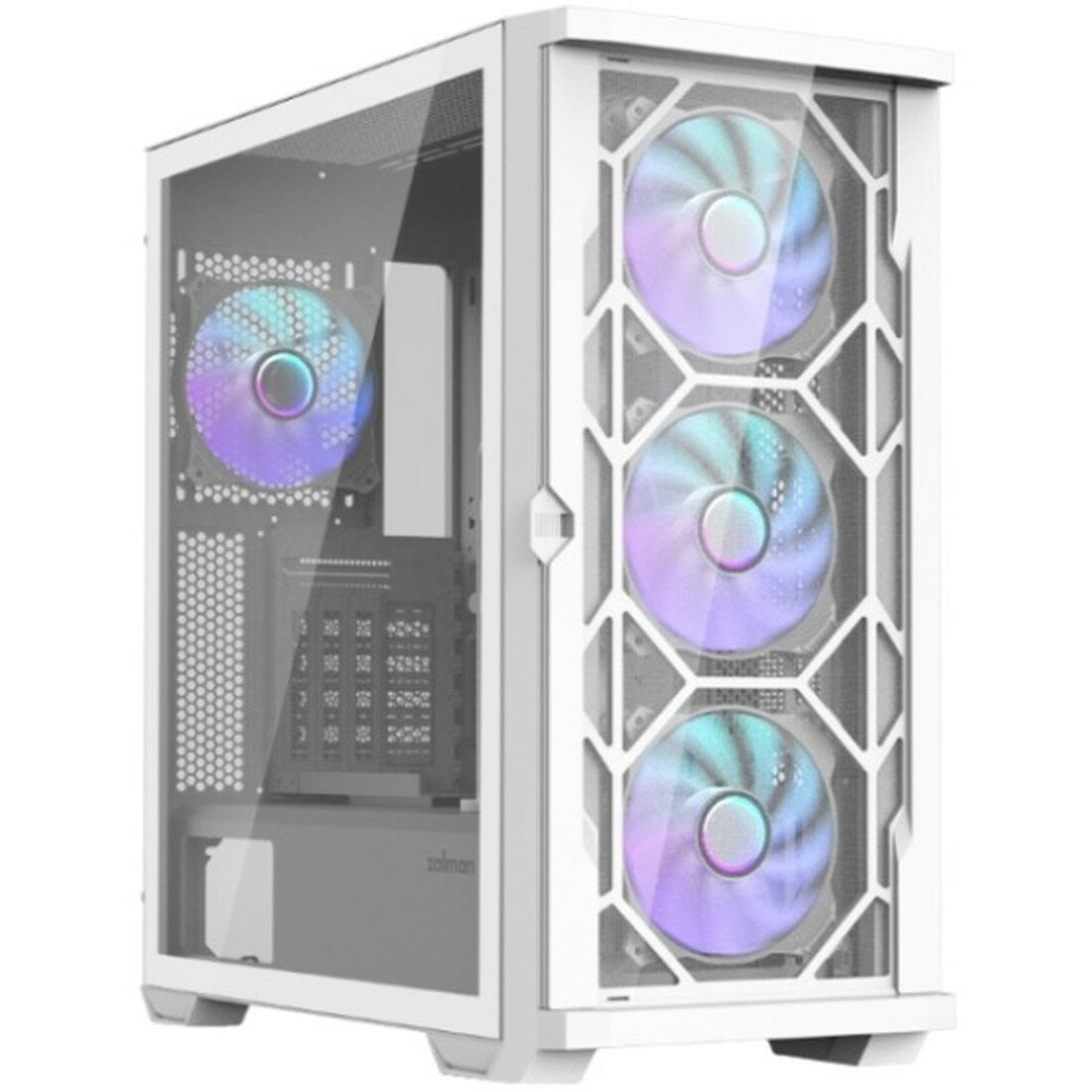 Корпус Zalman Z10 DUO, Midi-Tower, боковое стекло, ARGB-подсветка, белый