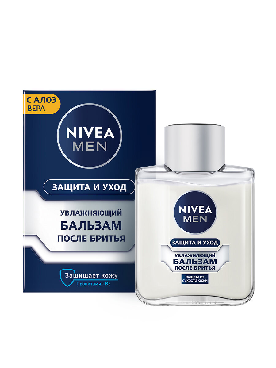 Увлажняющий бальзам после бритья NIVEA MEN "Защита и уход" против сухости кожи, 100 мл. — фото 1