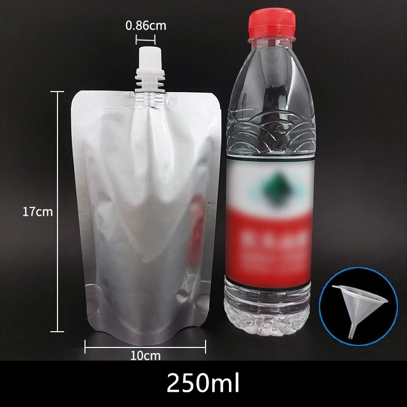 StoBag оптовая продажа алюминиевая фольга упаковка для жидкости насадка сумки для питья сок напиток молоко герметичные многоразовые пакеты для хранения на столе Белый