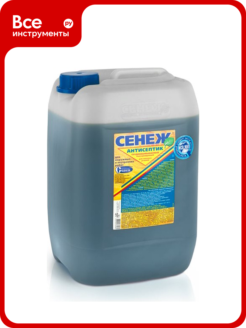 Консервирующий трудновымываемый антисептик сенеж 10 кг для ответств. конструкций в тяжелых услов. 3623 00000000552