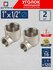 Уголок переходной для трубы 1"x1/2" внутренняя резьба CTM (2 шт.)