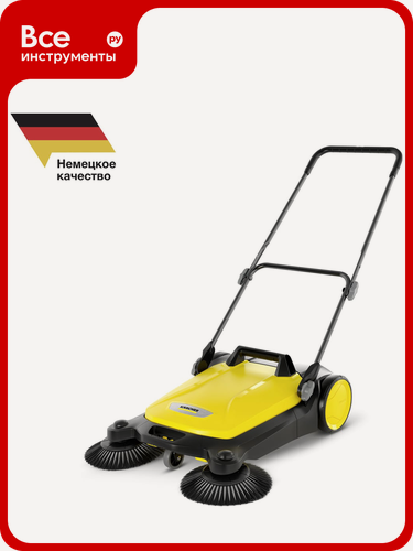 Изображение товара Подметальная машина KARCHER S 4 Twin с ручным приводом, перебрасывающим механизмом сбора мусора и внутренней уборкой
