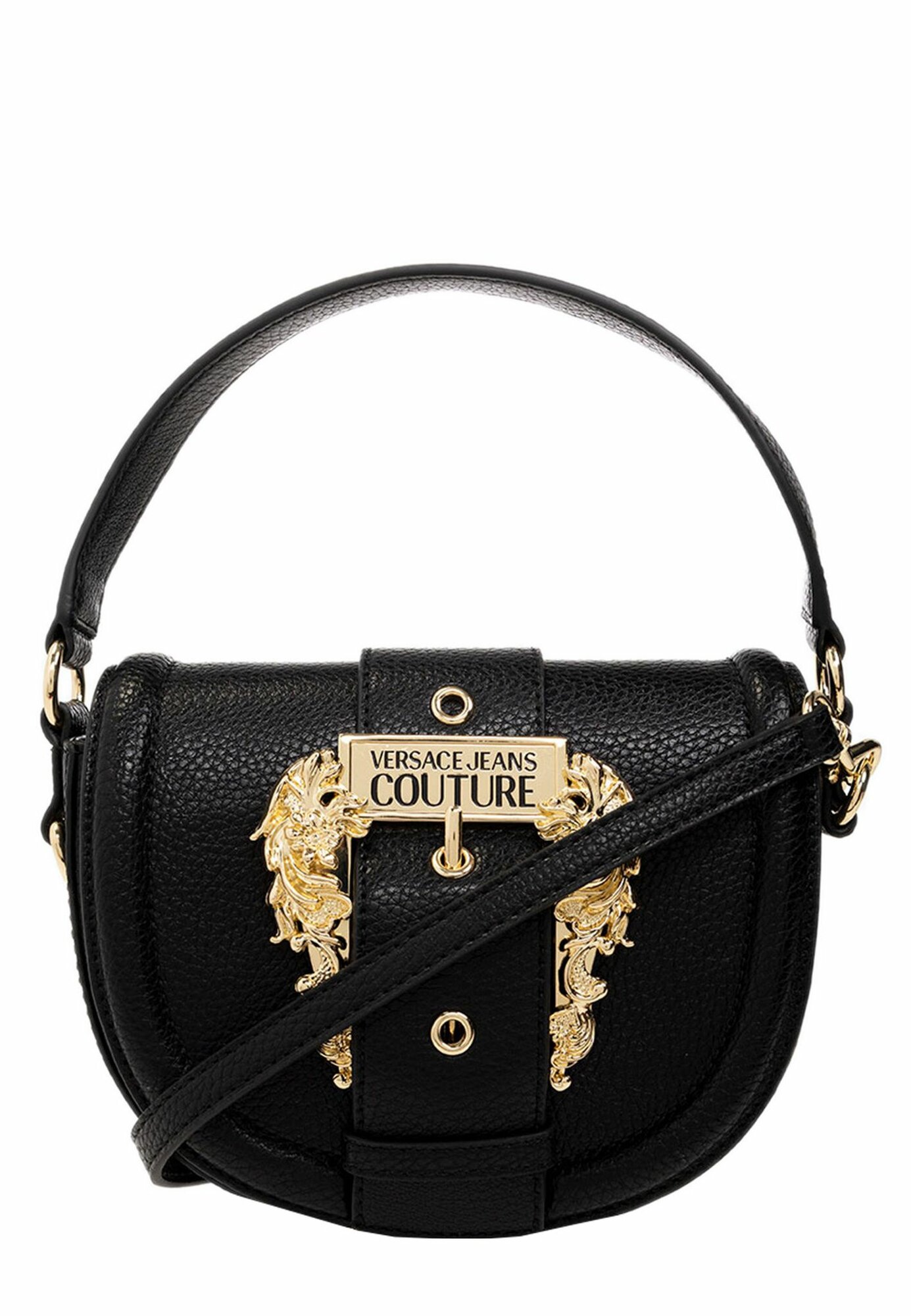 Сумка Versace Jeans Couture, фактура зернистая, черный