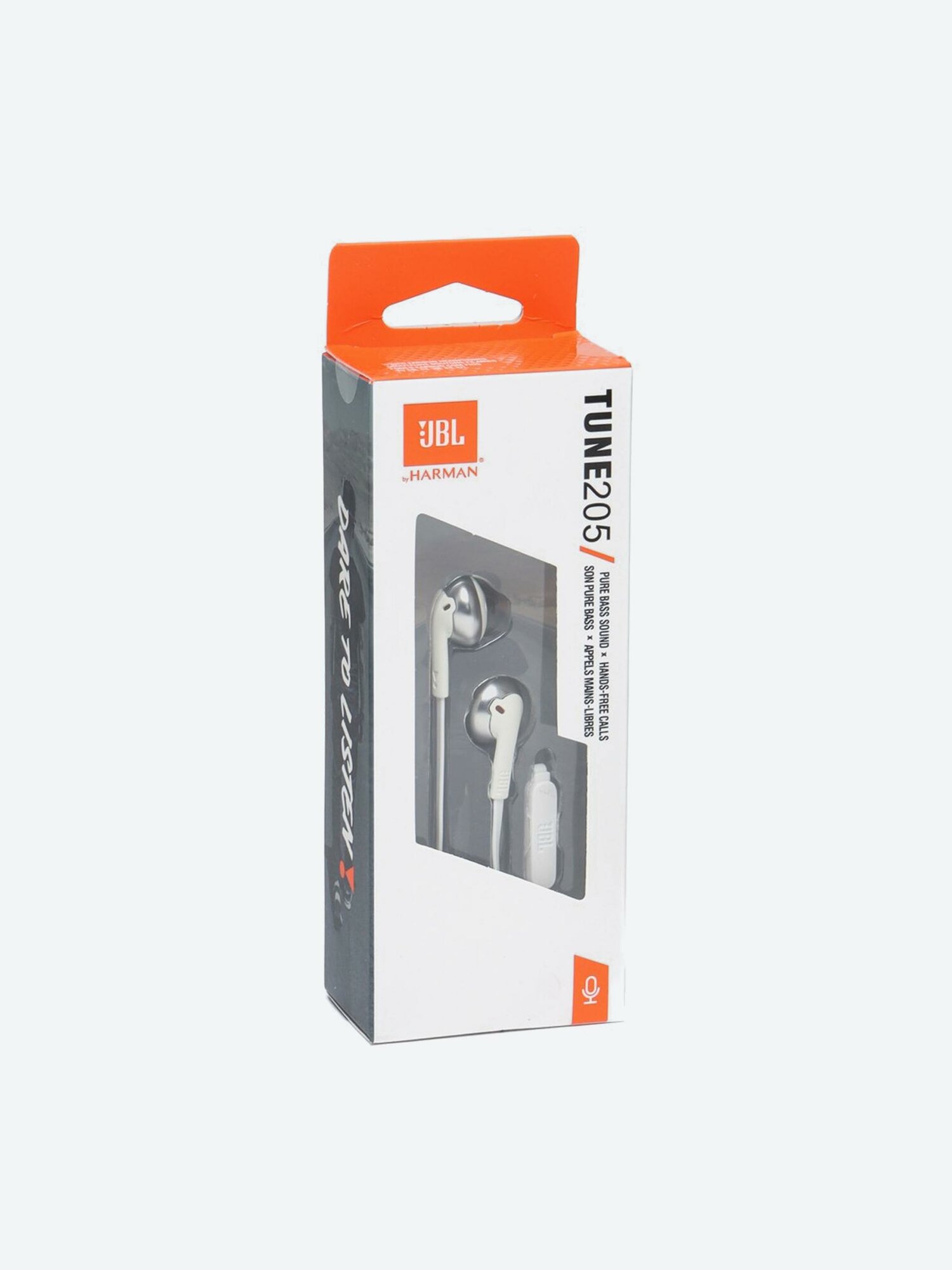 Проводные наушники Jbl tune 205 черные и белые AUX подключение 3.5mm