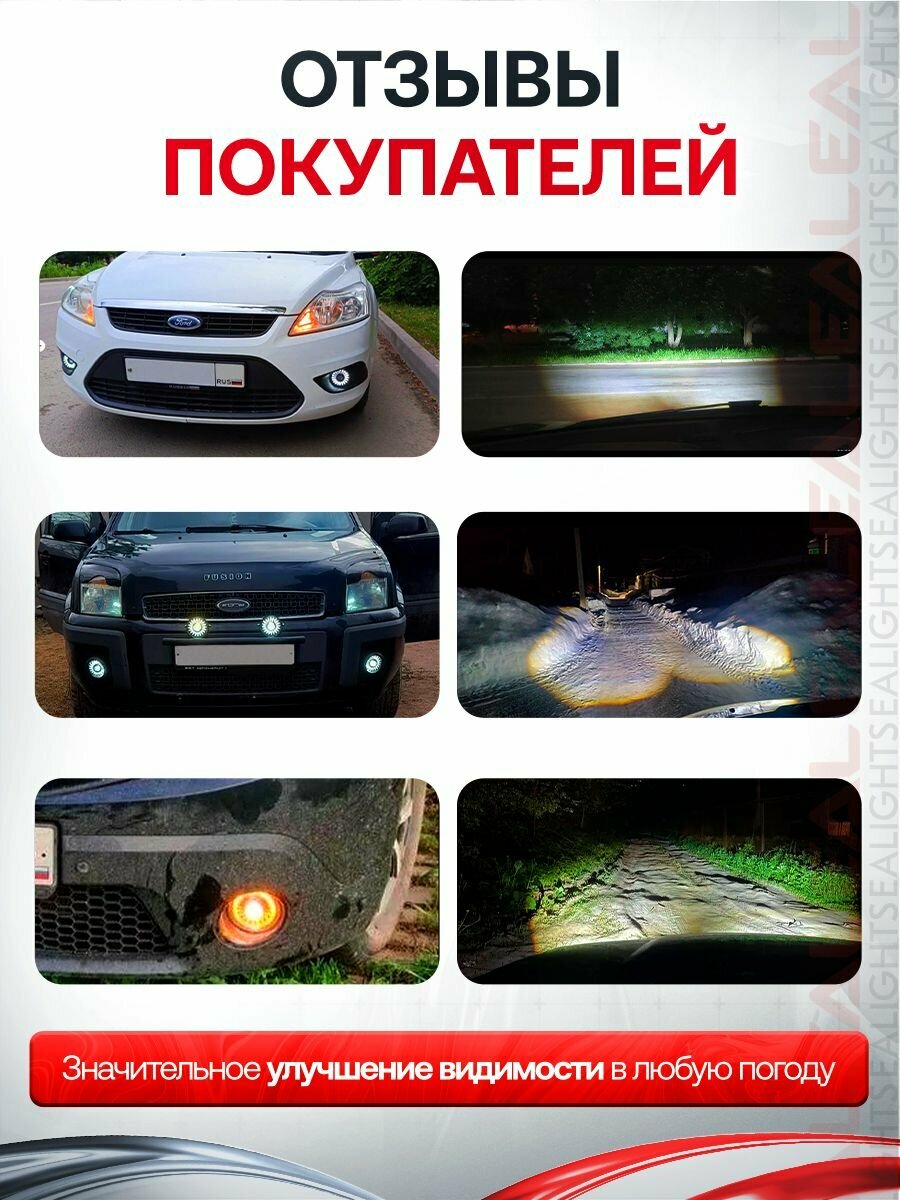 Противотуманные фары Лада Веста Гранта FL Рено Логан 1, мощность 32 Ватт — фото 1