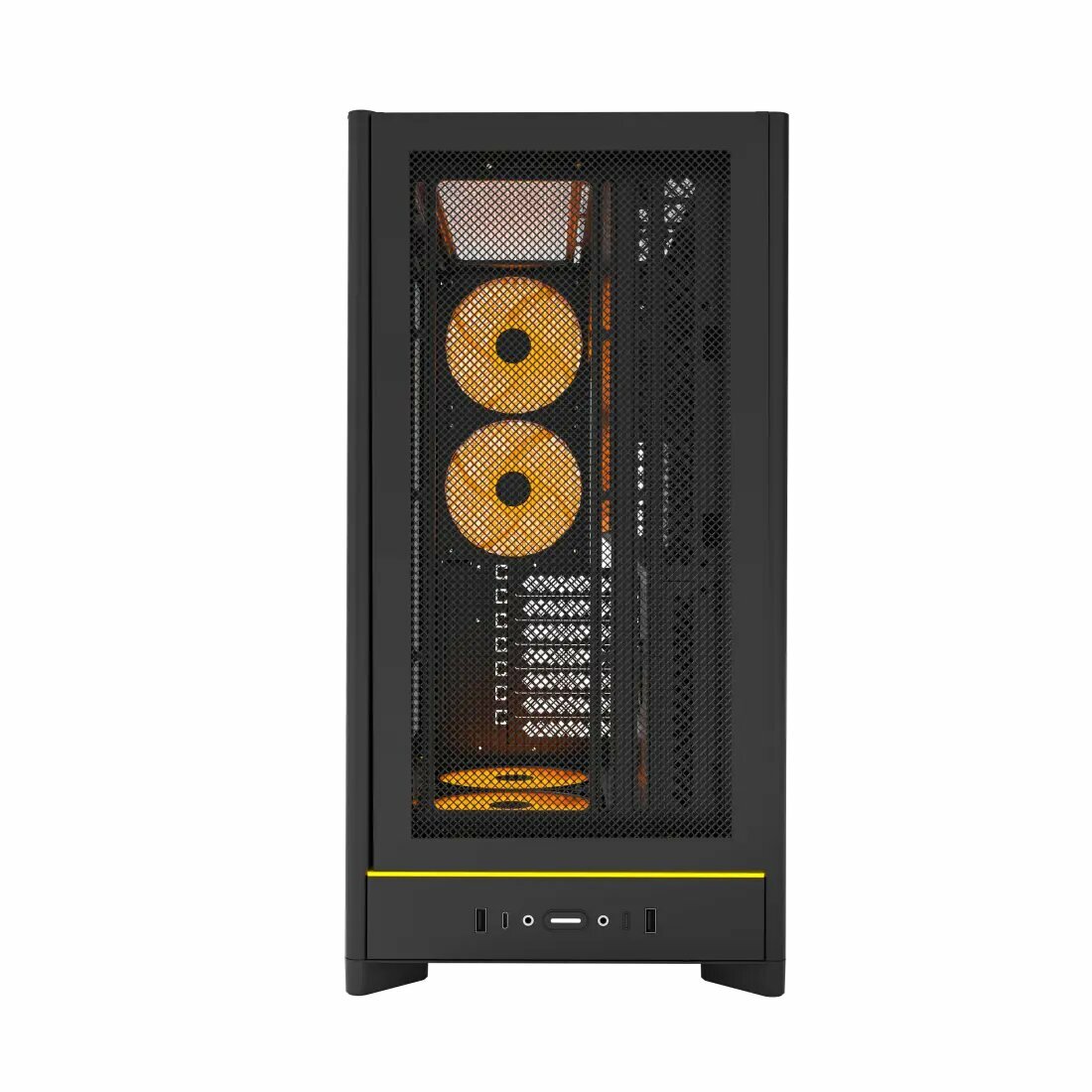 Корпус Montech HS01 Pro Midi-Tower ATX, с закалённым стеклом, чёрный — фото 1