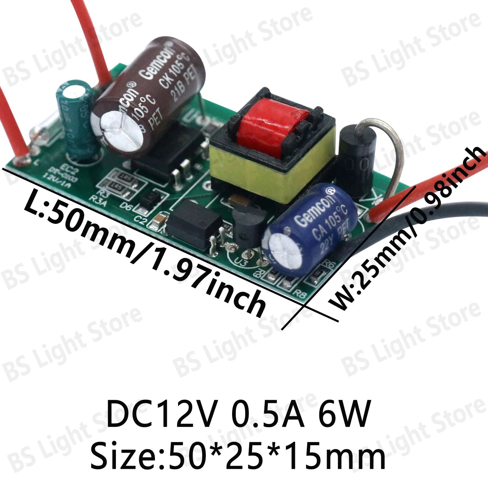 Драйвер трансформатор Warm and Happy 12Вт/24Вт/36Вт 12В 12V 0.5A 6W