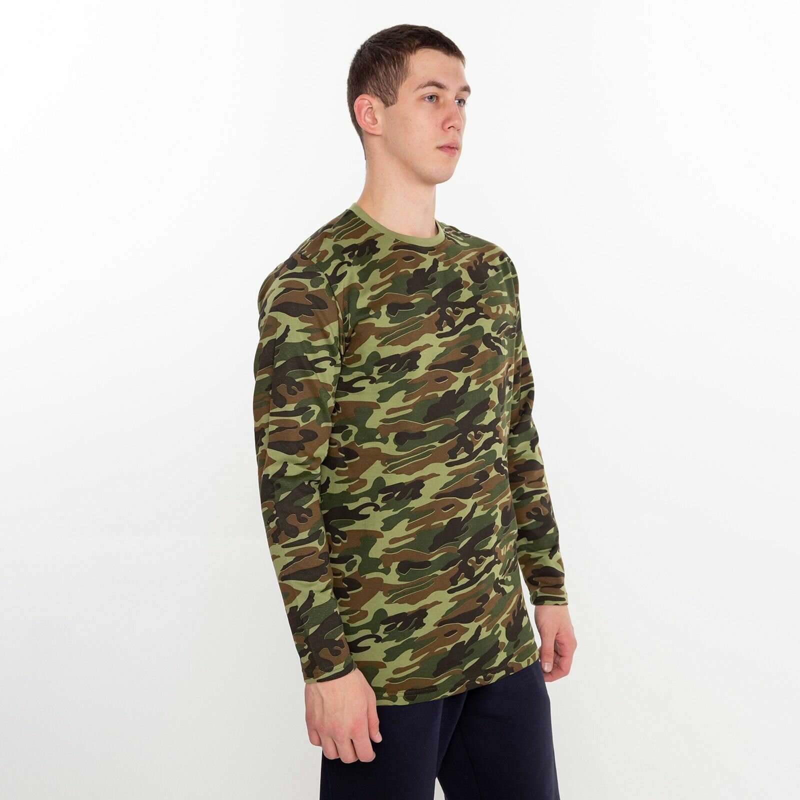 Лонгслив спортивный размер 48, , хаки