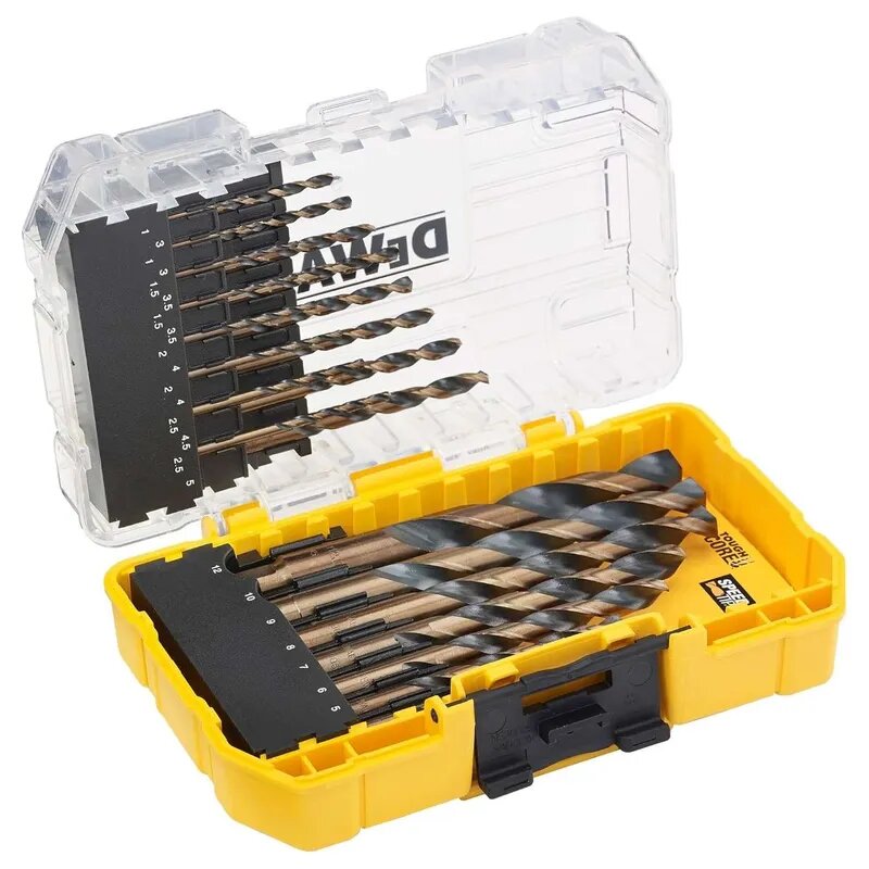 Набор сверл по металлу DeWALT "BLACK & GOLD" HSS-G 1-12мм 23шт. DT70729-QZ
