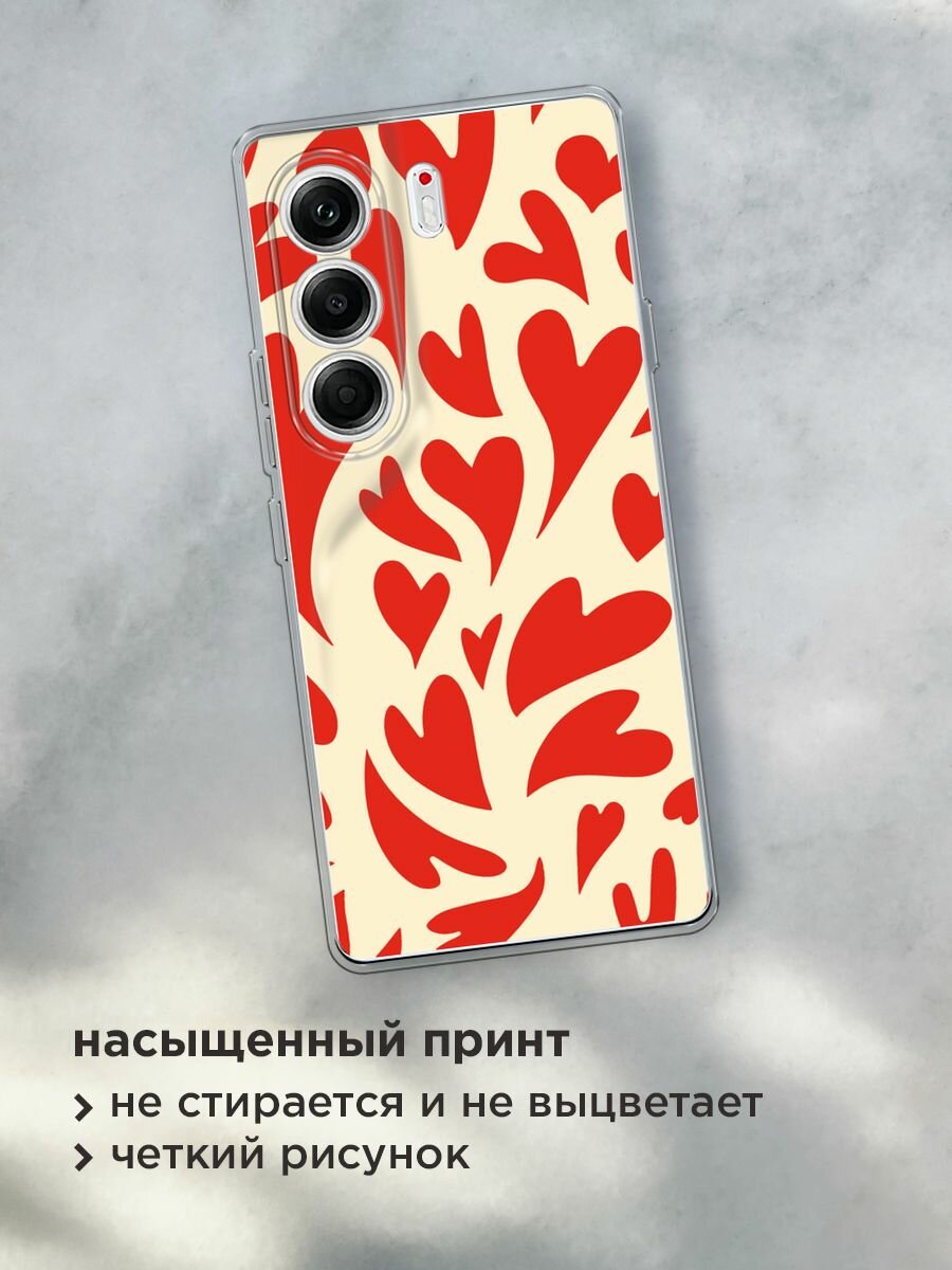 Чехол на Tecno Camon 40 Pro 5G / Текно Камон 40 Про 5G с принтом "Crazy hearts 1 - 14 февраля" — фото 1