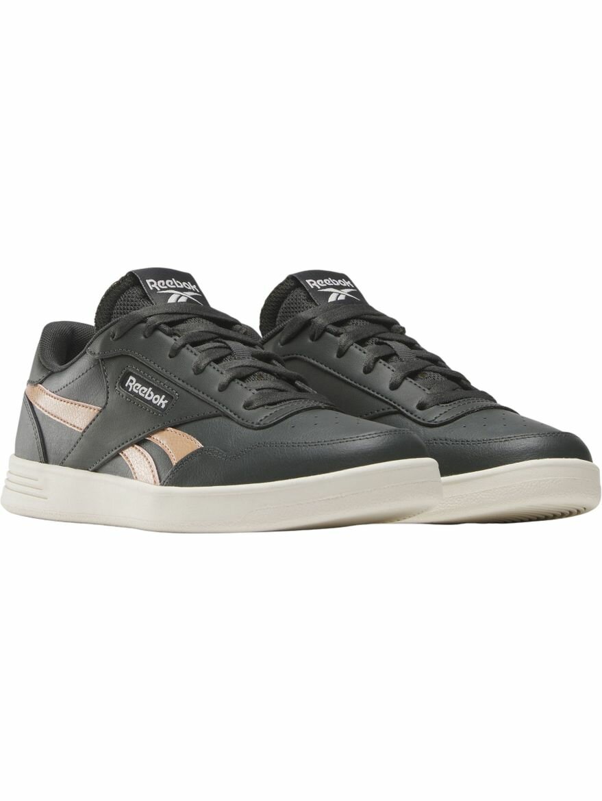 Кеды Reebok Court Advance W, полнота F, размер 6 US, черный/бежевый — фото 1