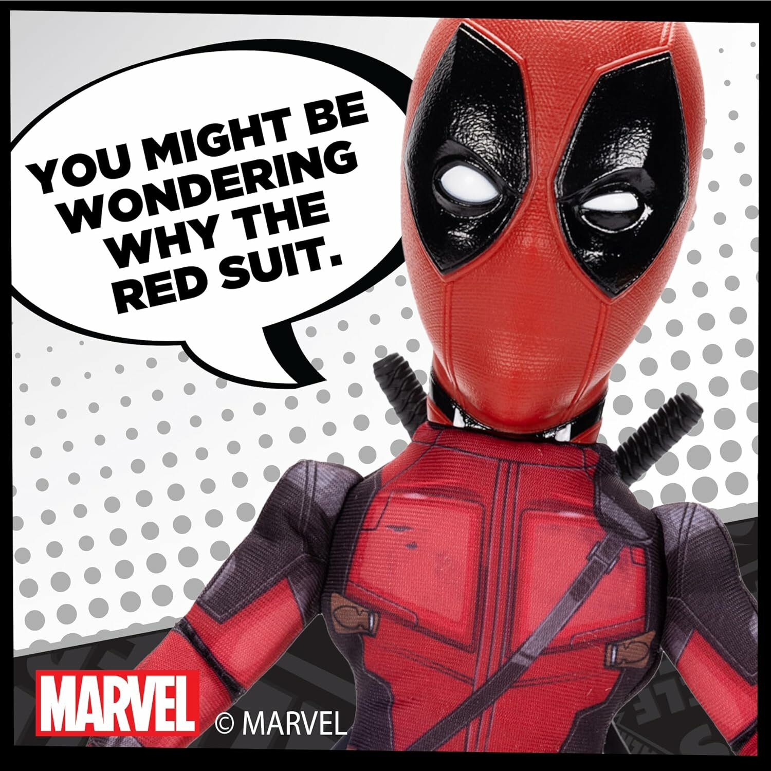 Deadpool говорящая плюшевая игрушка 30 см Pull String Shelf Talkers — фото 1