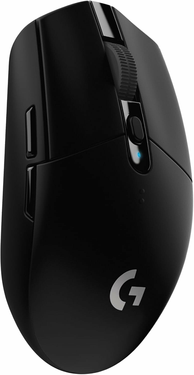 Logitech G305 LIGHTSPEED — беспроводная игровая мышь, HERO 12K, 12 000 DPI, чёрная