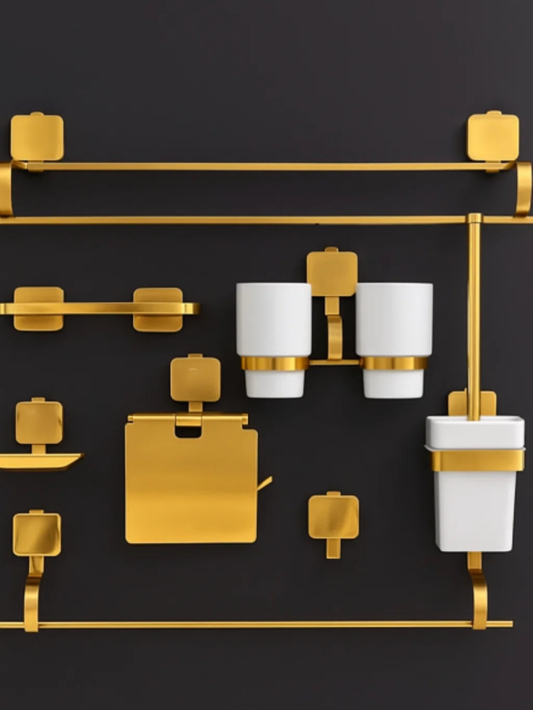 Набор аксессуаров для ванной комнаты Jasee из металла и керамики