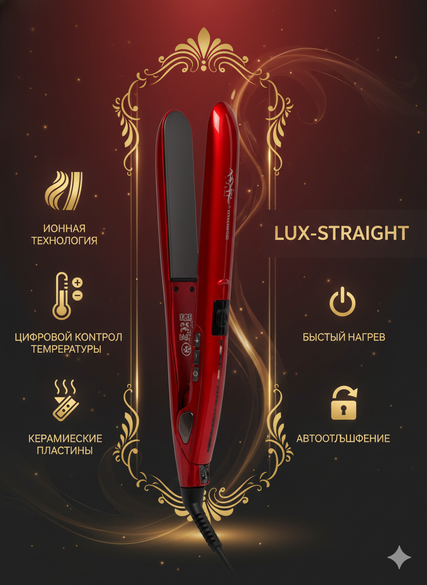 Плойка, выпрямитель, дорожный, для укладки, керамическое покрытие, — фото 1