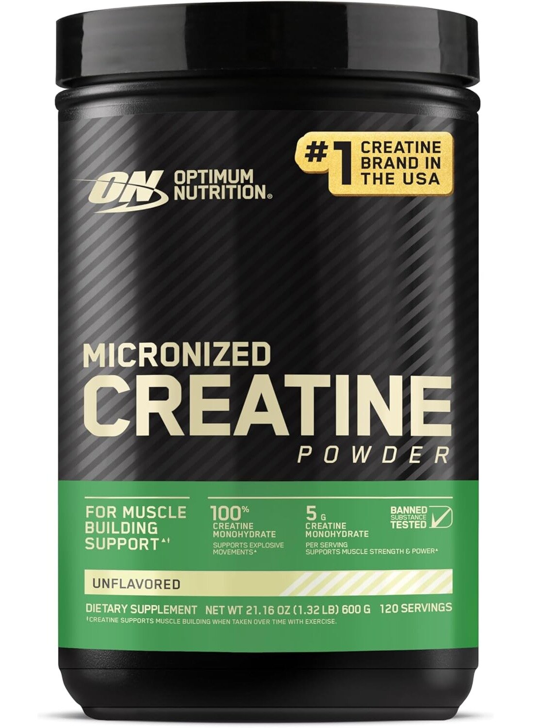 Микронизированный креатин Optimum Nutrition CREATINE POWDER Micronized 600 г, Натуральный