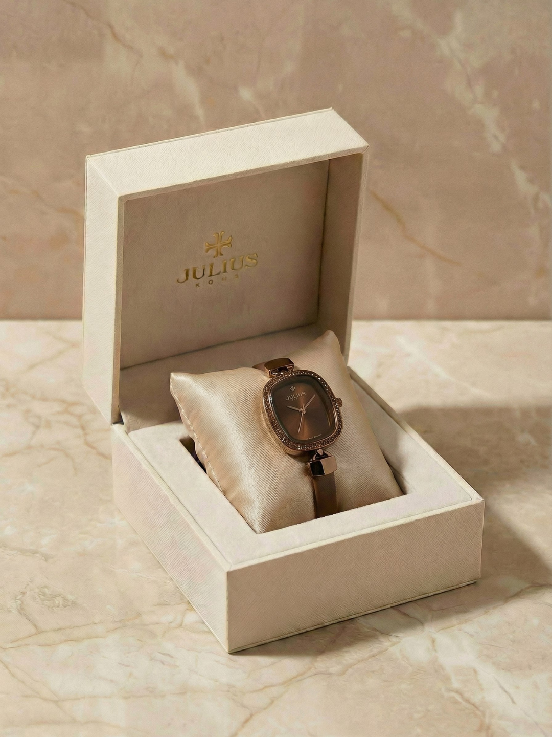 Наручные часы JULIUS Классика, 332101 серебристый/золотистый/серый — фото 1