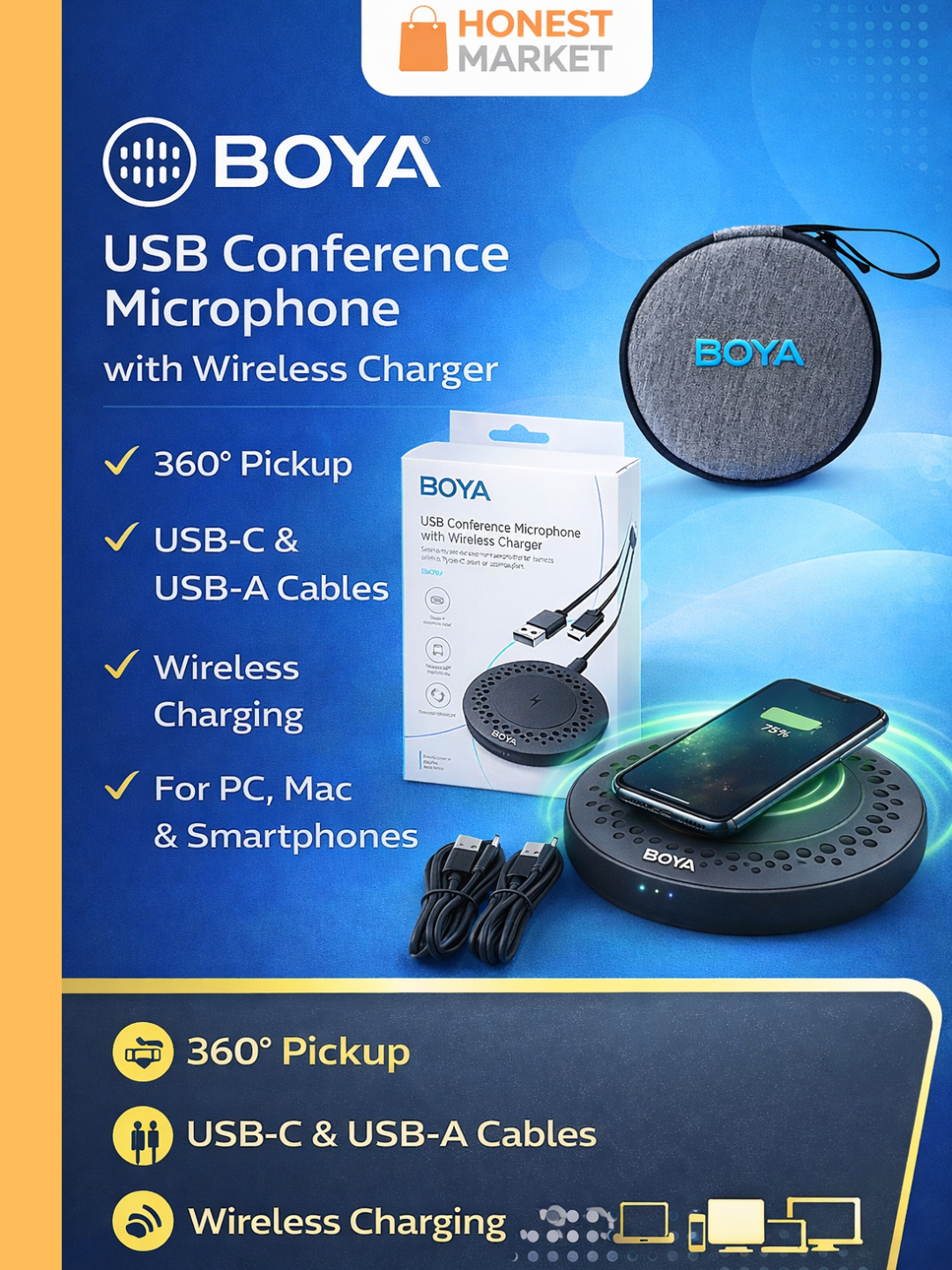 Беспроводной микрофон BOYA BLoBBY – комплект беспроводных микрофонов с 2 передатчиками.