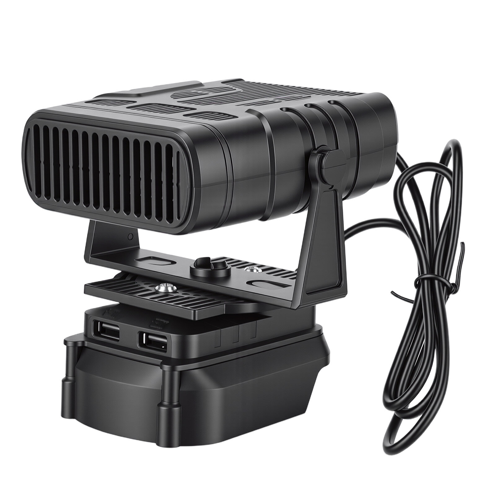 Беспроводной обогреватель, совместимый с аккумуляторами Makita BL1830 BL1850 BL1840, 2 режима работы, тихий, компактный, с двумя USB-портами.