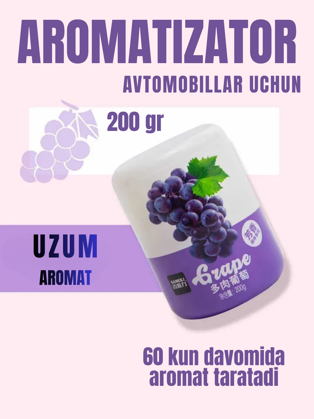Домашний и автомобильный ароматизатор, распространяющий приятный, чистый и стойкий аромат