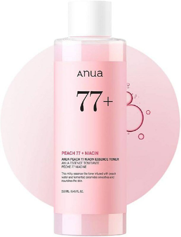 Anua Peach 77 Niacin Эссенция-тонер для лица с экстрактом персика и ниацинамидом, 250 мл
