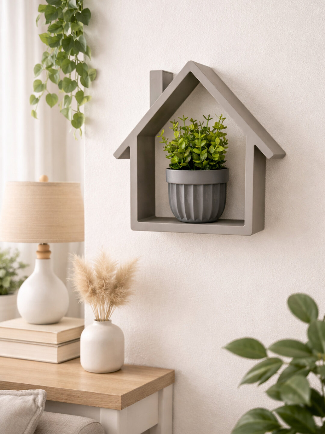 Искусственный цветок с фигурой для интерьера — фото 1