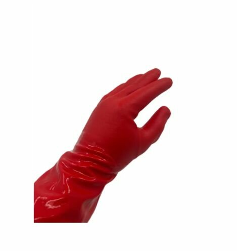 Перчатки резиновые усиленные Gl24047 размер M цвет красный