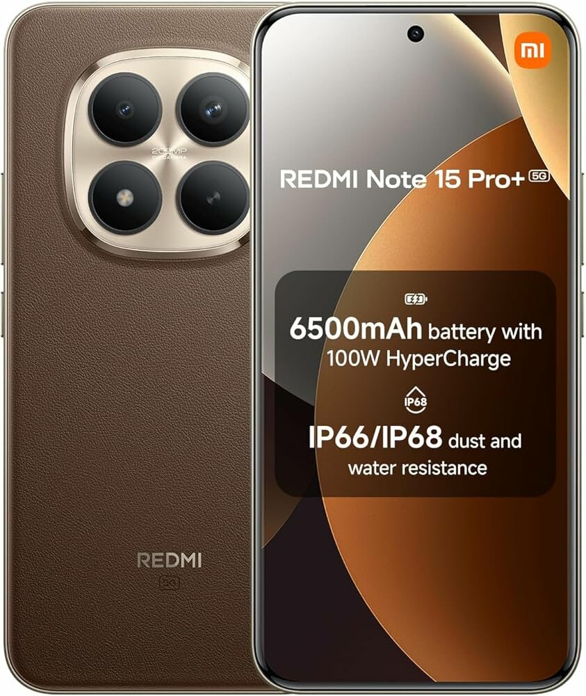 Смартфон Xiaomi Redmi Note 15 Pro+ 12/512 , 200МП, 100Вт, 6,83", NFC, коричневый — фото 1