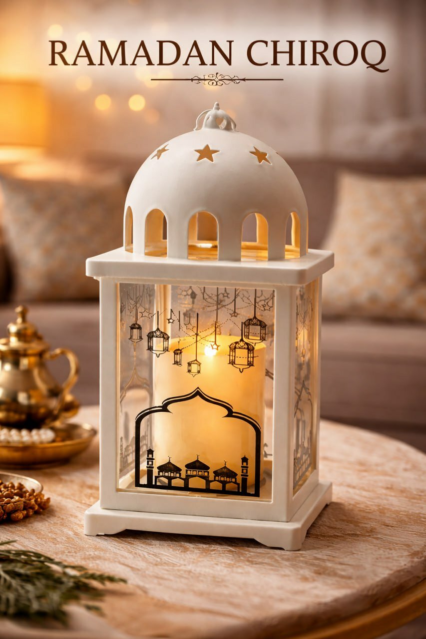 Декоративный светильник «Ramadan» LED, мусульманский фонарь, 12.5×16 см, на батарейках