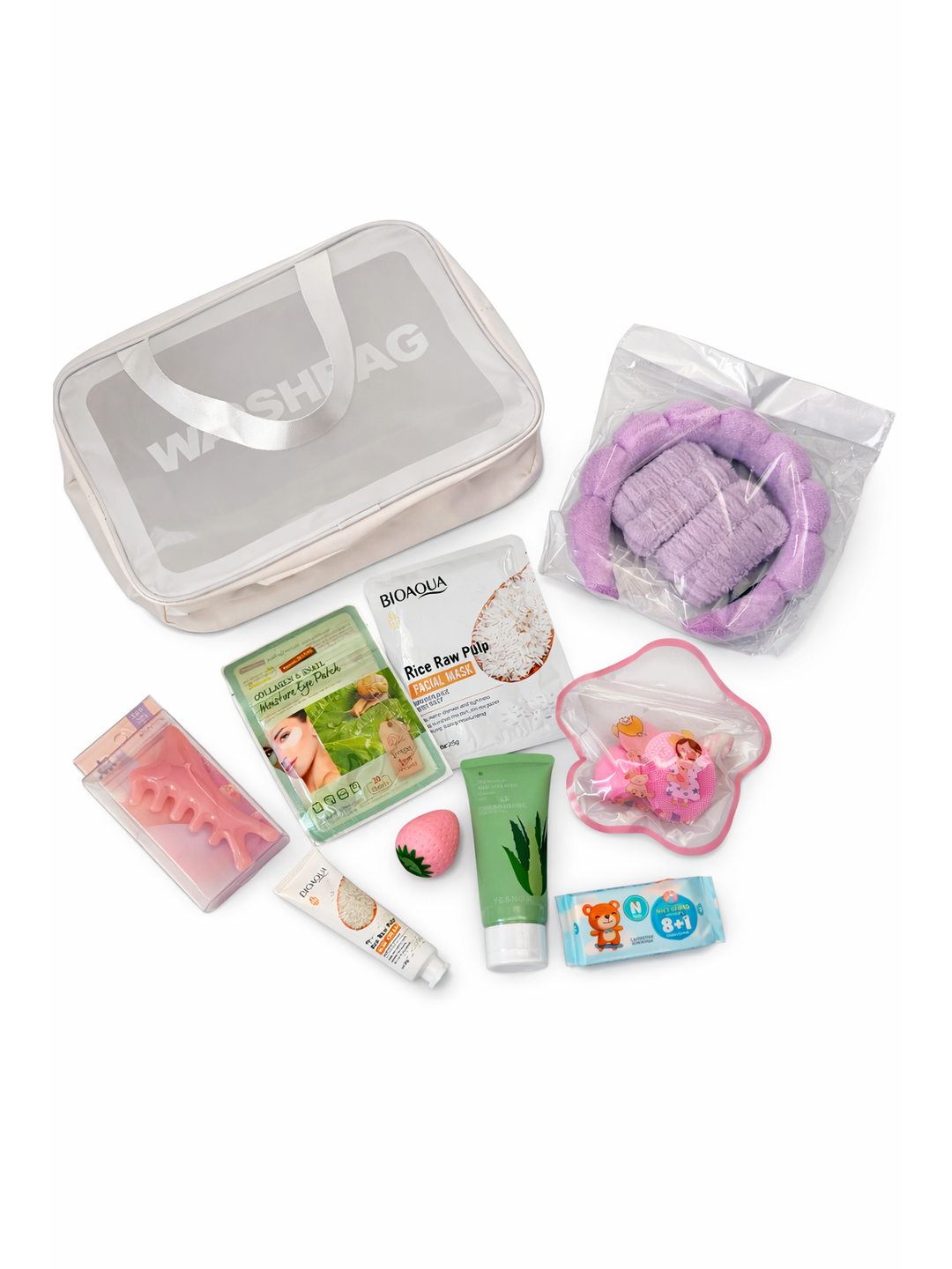 Подарочный набор для ухода за кожей и макияжа 9в1 в косметичке, день рождение, 8-март