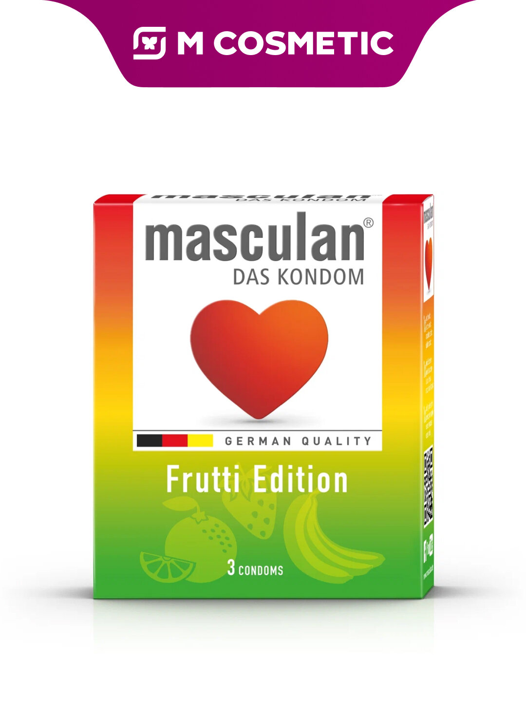Презервативы MASCULAN Frutti Edition, латекс, поверхность гладкая, 3 шт