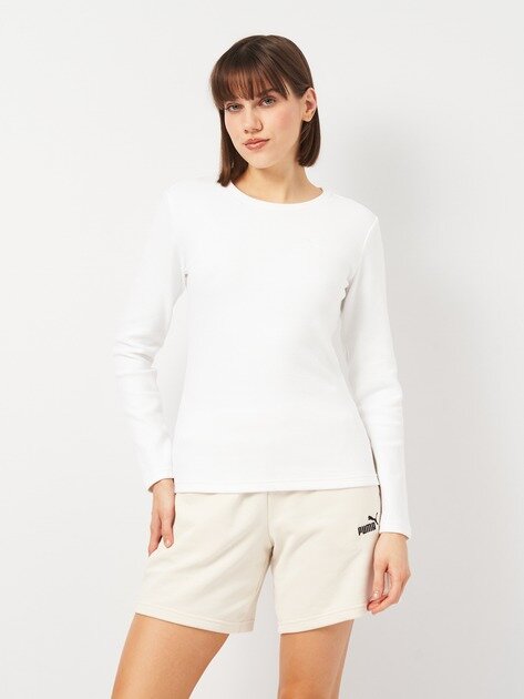 Лонгслив PUMA Her SliFit, размер M, , белый — фото 1