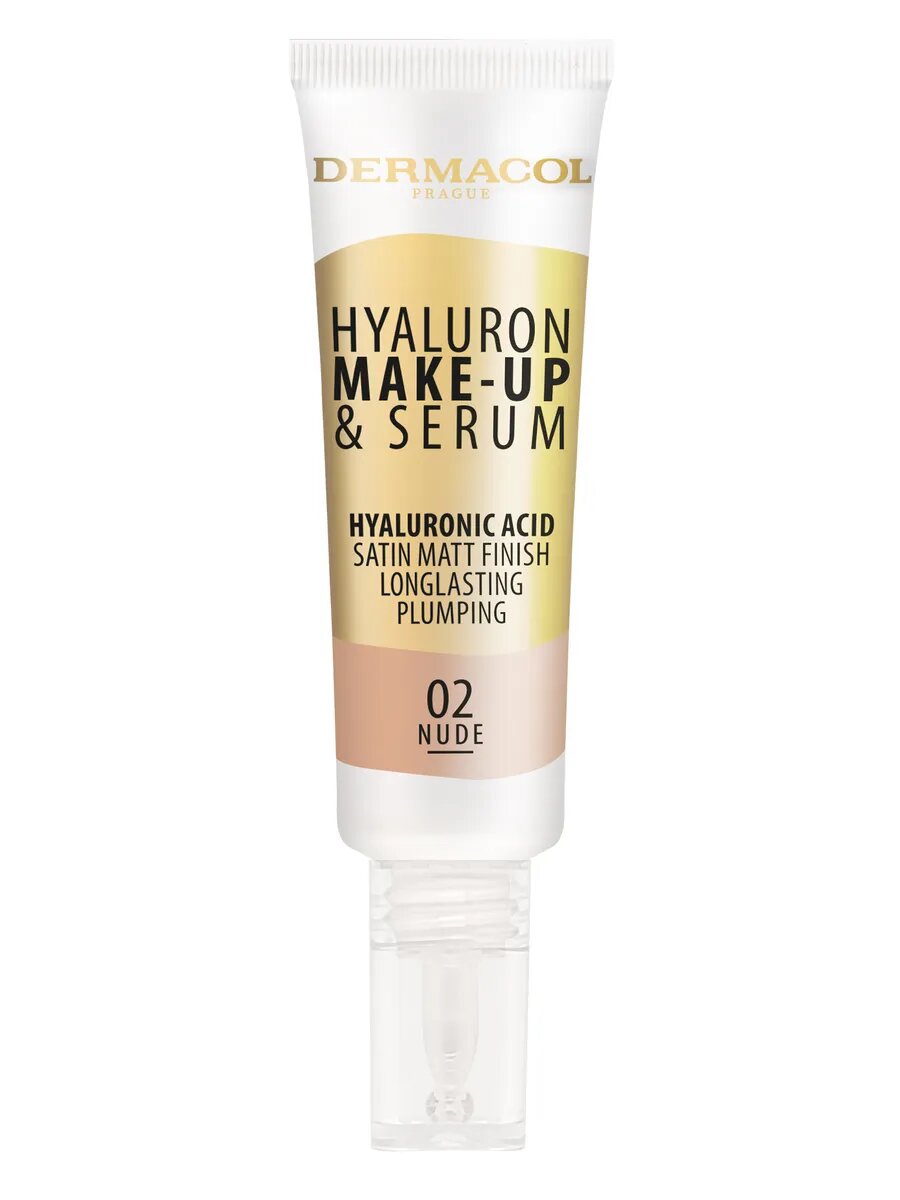 Dermacol Hyaluron Тональный крем и сыворотка для лица №02 30 мл. — фото 1