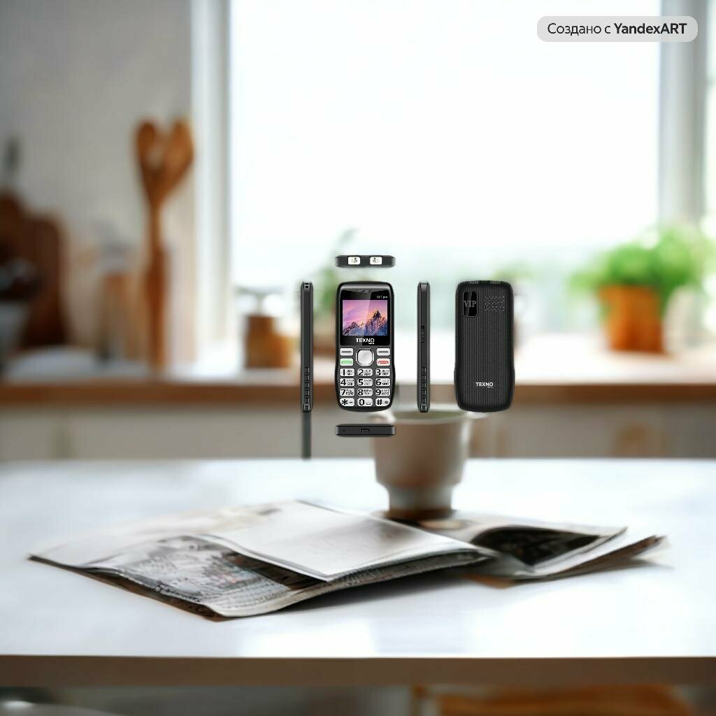Texno Max 023 Pro кнопочный телефон, телефон с двумя SIM, черный — фото 1