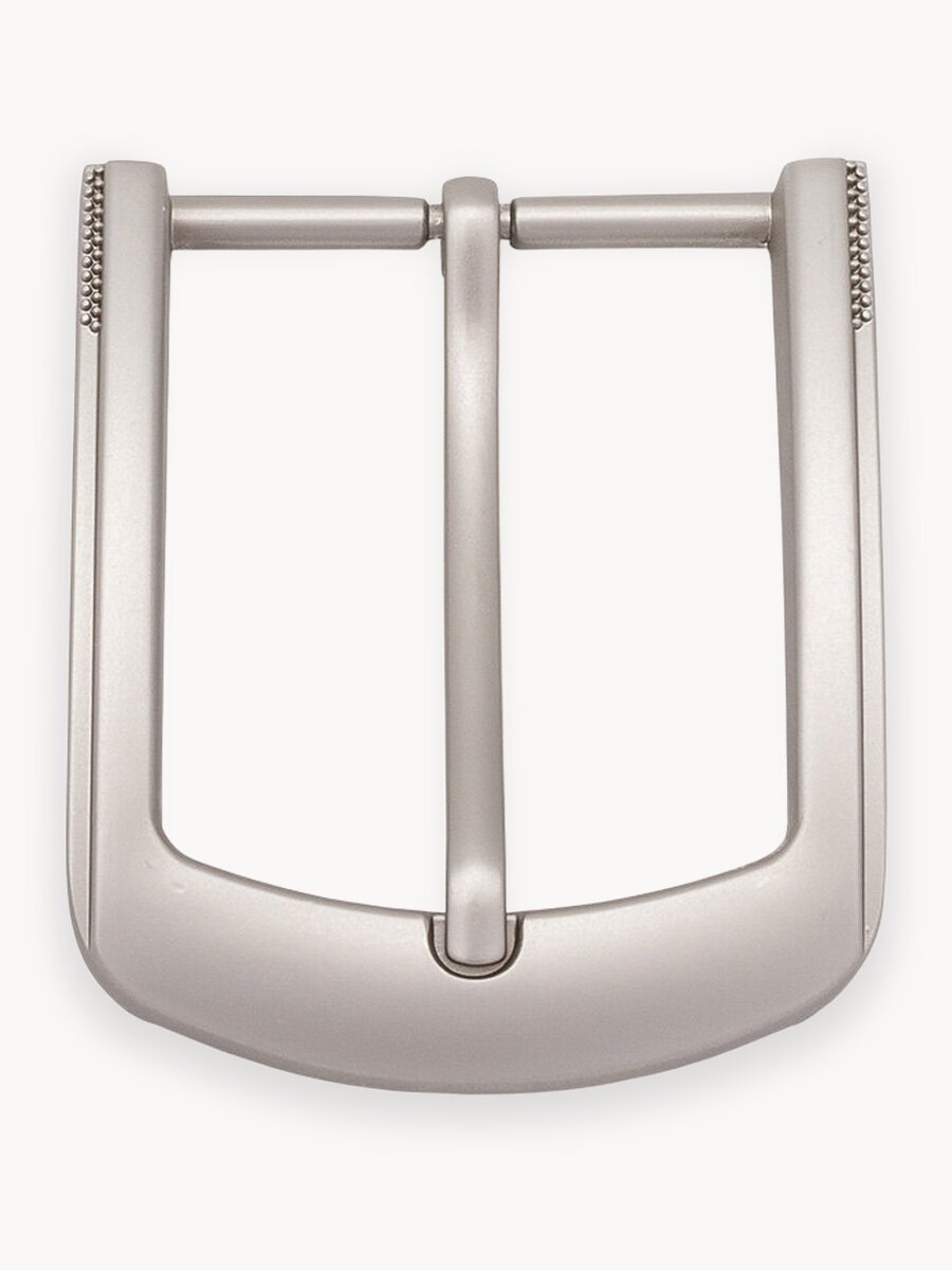 Пряжка для ремня мужская 35 мм, металлическая, Айрис (серебро матовый никель)