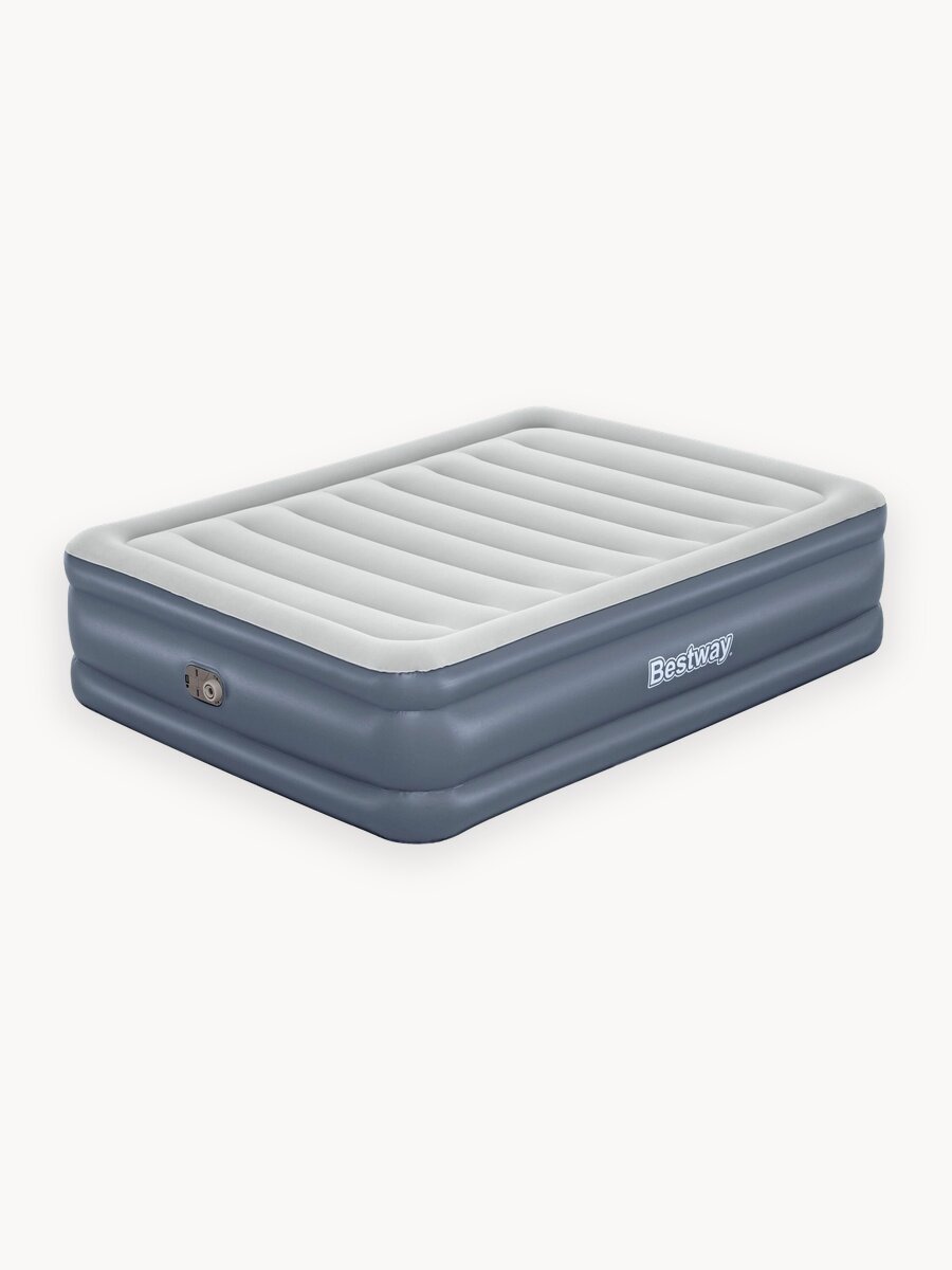 Кровать надувная двуспальная Bestway / встроенный насос 220В 152х203х51см 6713I