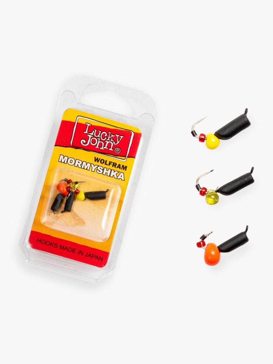 Мормышки вольфрамовые Lucky John столбик безнасадочный с петелькой 35SET 3 шт. 7.0мм/0,65гр; 7.8мм/0,70гр; 7.8мм/1,0гр
