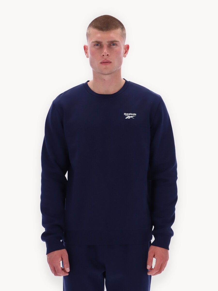 Свитшот спортивный Reebok KAI SMALL LOGO CREWNECK SWEATSHIRT, размер S INT, , синий