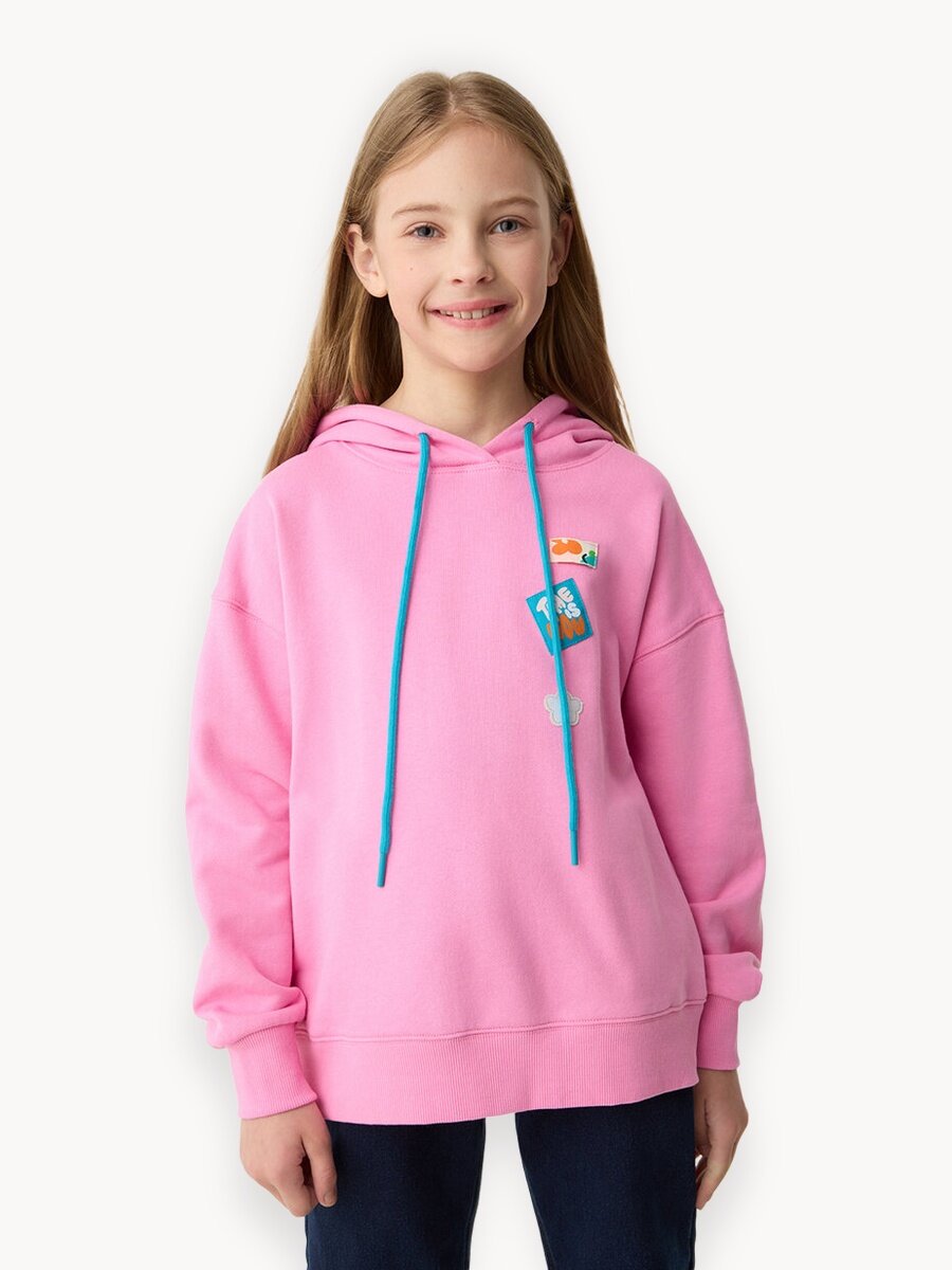 Худи Lassie, размер 134, розовый,