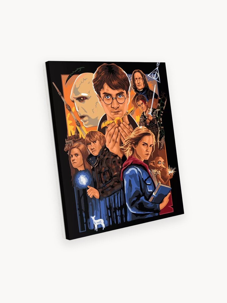 Картина по номерам на холсте с подрамником 40х50 см Гарри Поттер и дары смерти