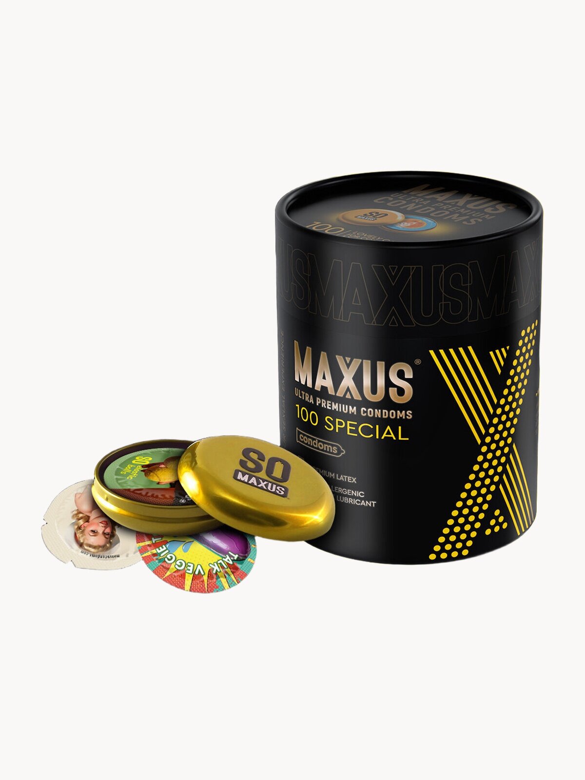 Презервативы 100 шт ребристые MAXUS So Much Sex Special, кейс в подарок