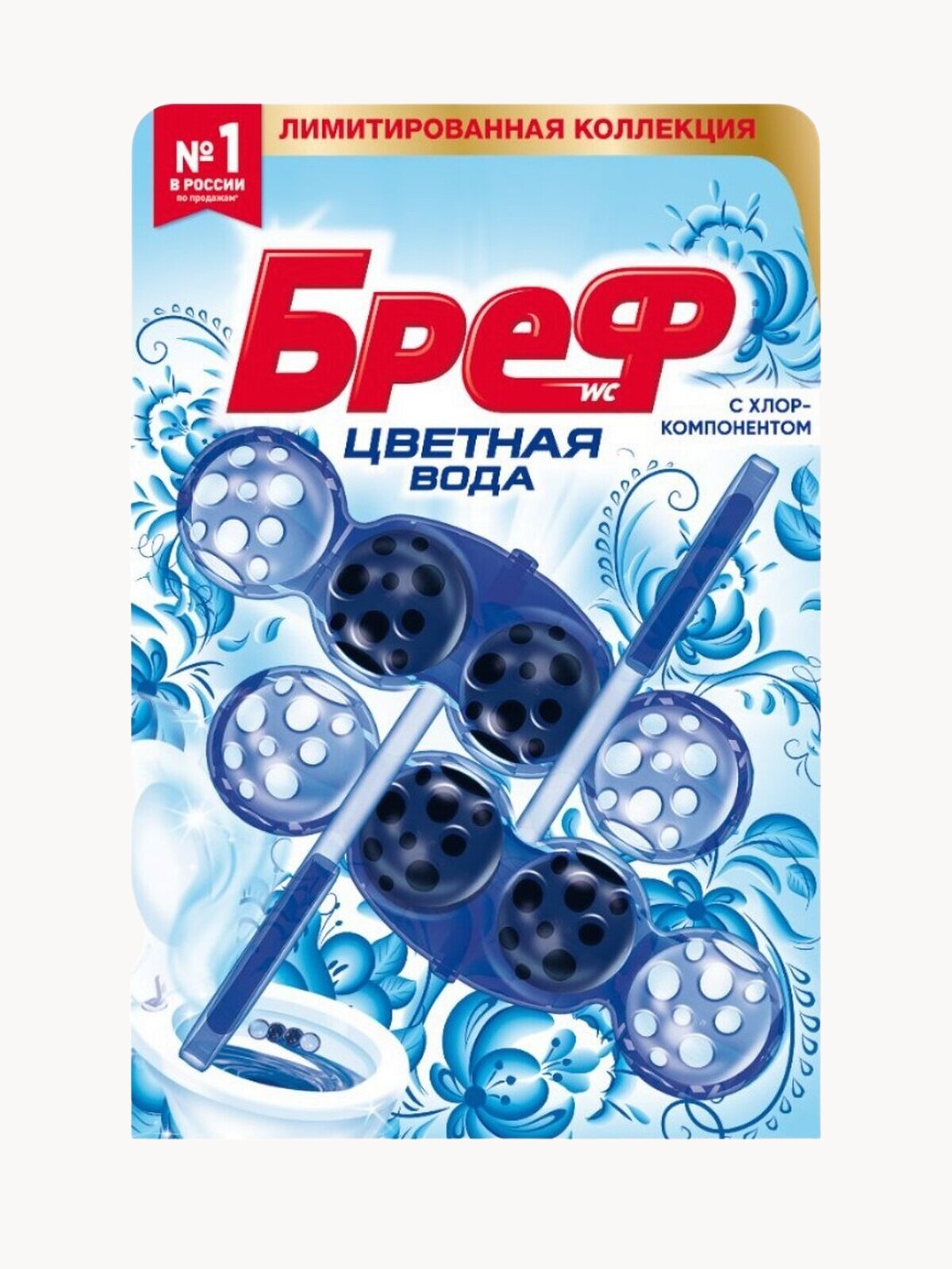 Bref туалетный блок Сolor Аctive с Хлор компонентом 2 шт.