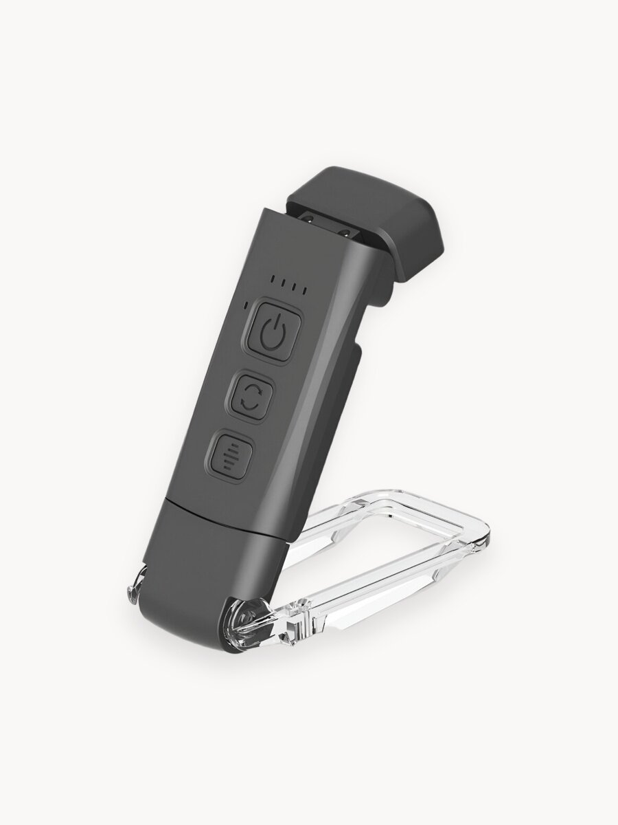 Лампа на прищепке для чтения, фонарь для чтения книг, мини светильник USB (черная)