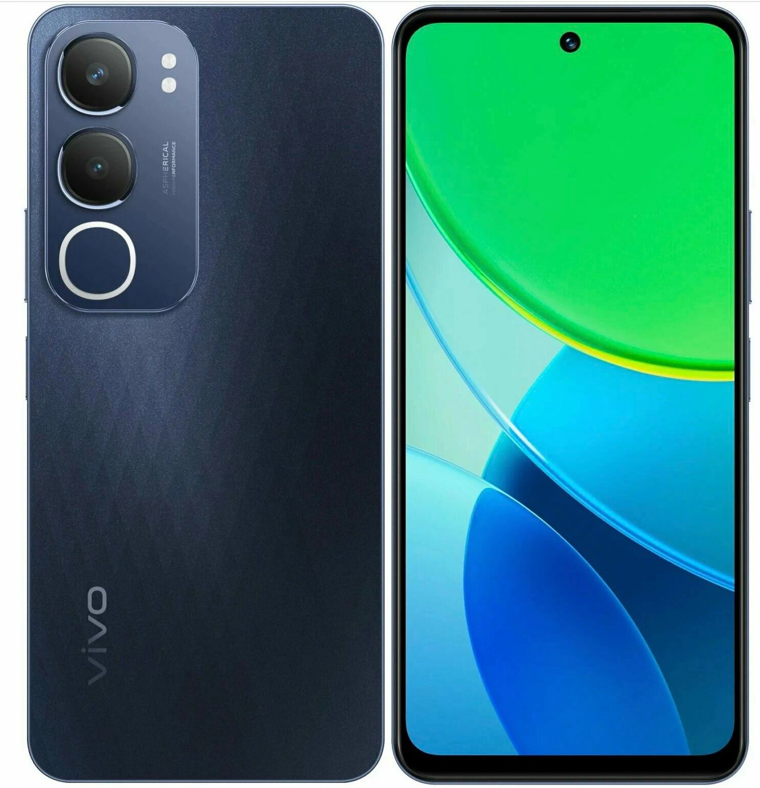 Смартфон Vivo Y19s 6/128 Гб Ростест, Dual nano SIM, черный