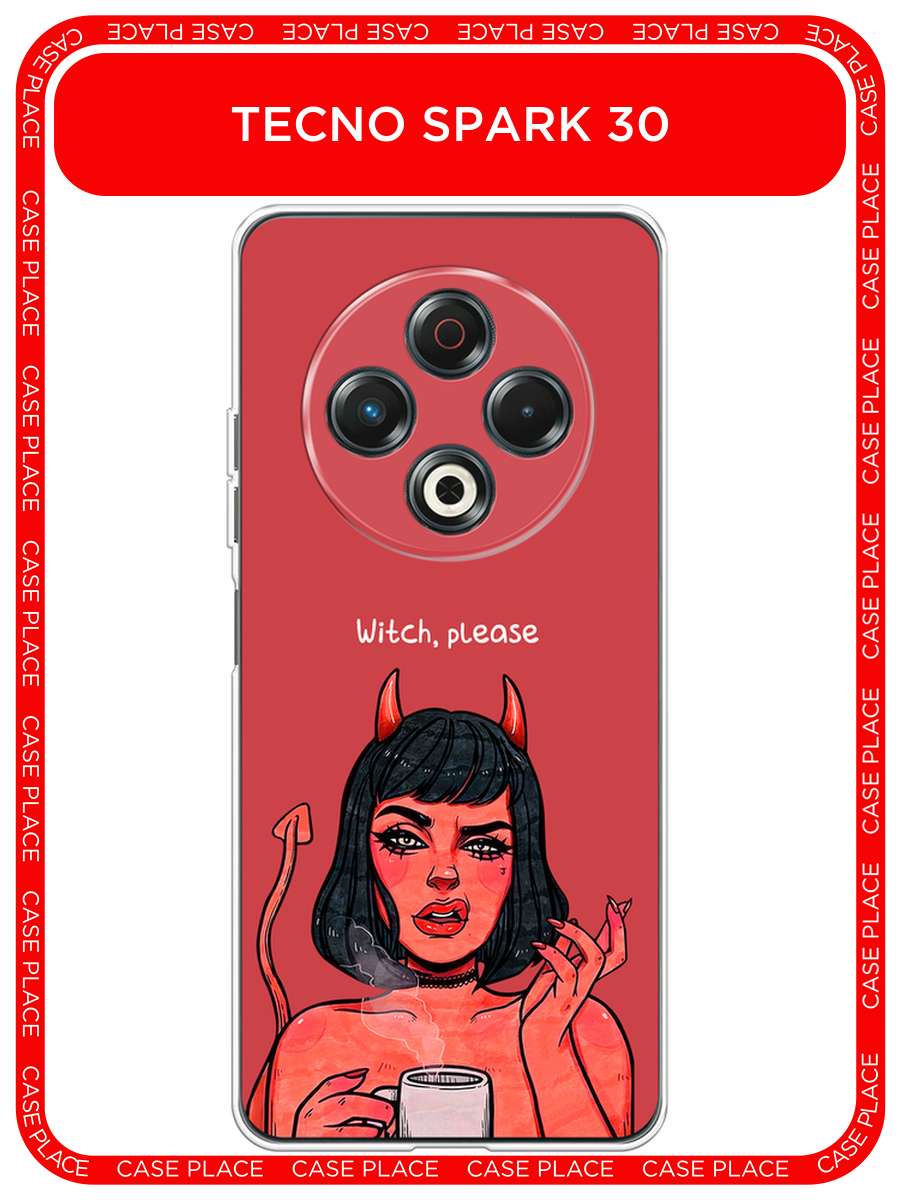 Чехол на Tecno Spark 30 / Текно Спарк 30 с принтом Evil Girl
