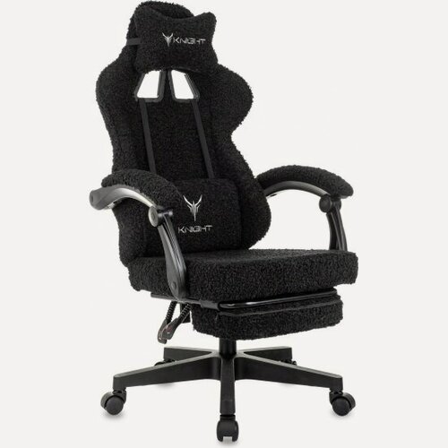 Изображение товара Игровое кресло Knight Lord/F черный экомех крестов. пластик подст. для ног
