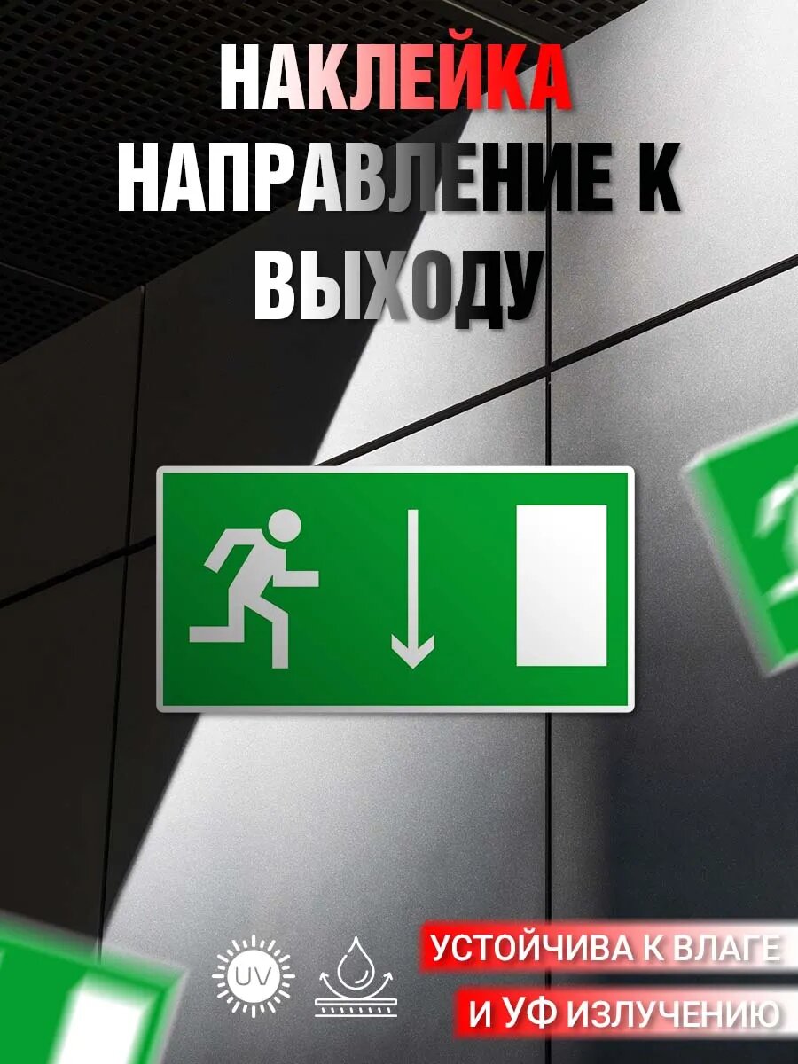 Наклейка информационная Указатель двери выхода