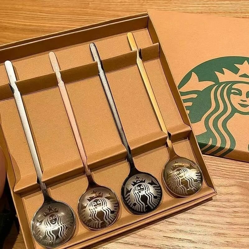 Подарочный набор кофейных ложек, Набор чайных ложек Starbucks , длина 15 см