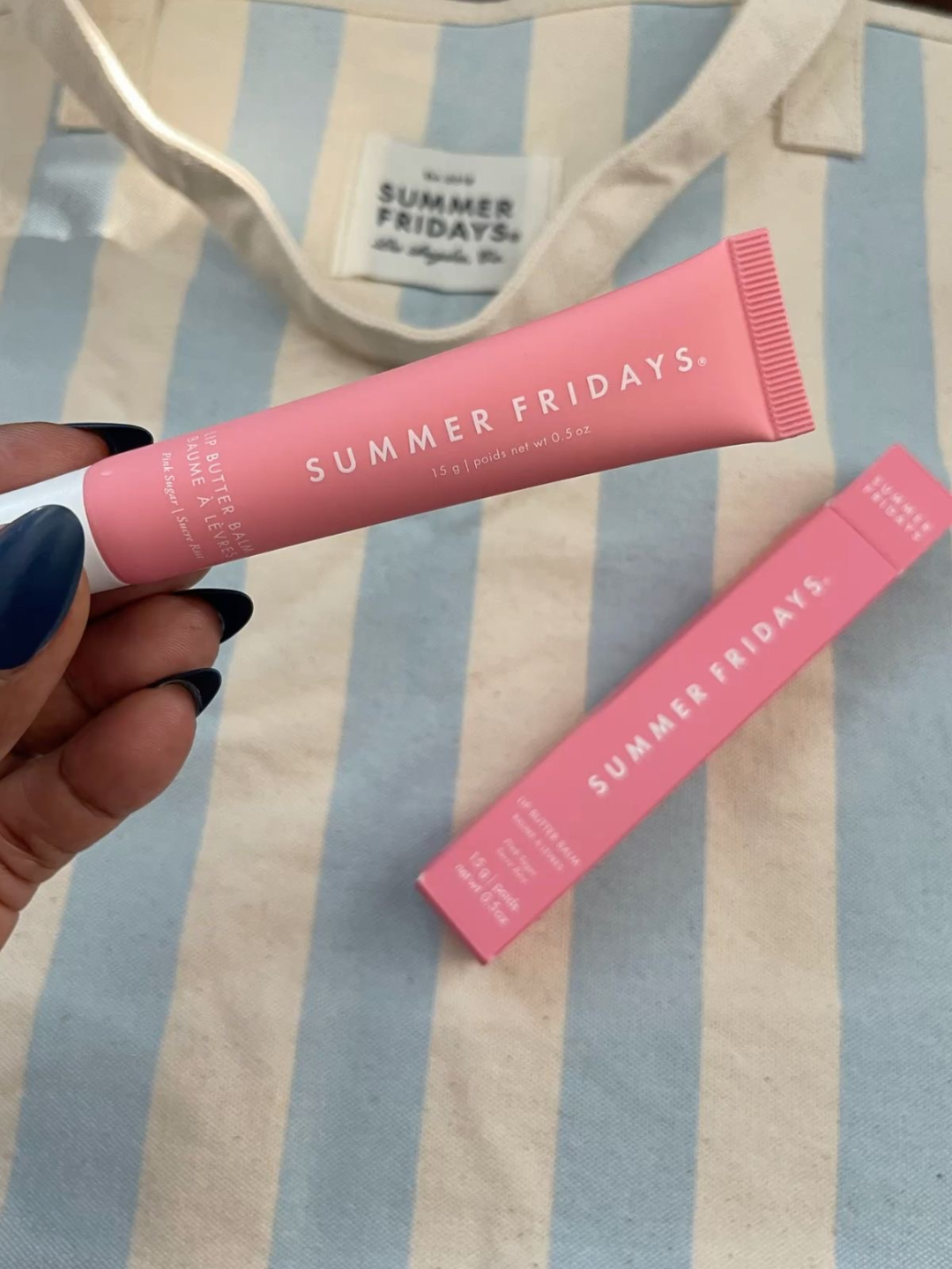 Блеск для губ, Summer Fridays Lip Butter balm Pink Sugar, сияющий и блестящий эффект, 15g — фото 1